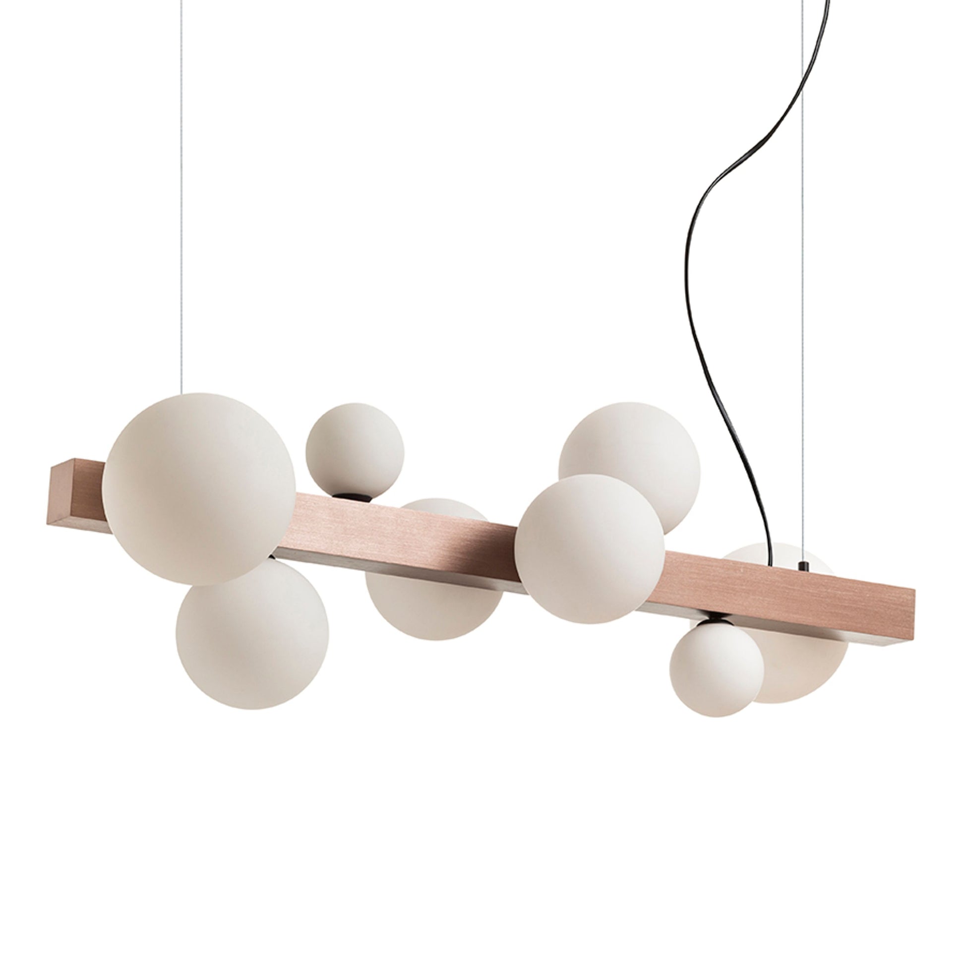RENDL pendant lamp KASSANDRA pendant opal-colored glass/brushed bronze 230V G9 8x6W R14554 2