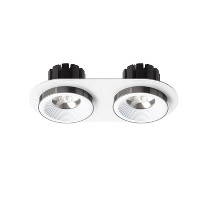 RENDL recessed light SHARM R II recessed white black chrome 230V LED 2x10W 24° 3000K R14571 2