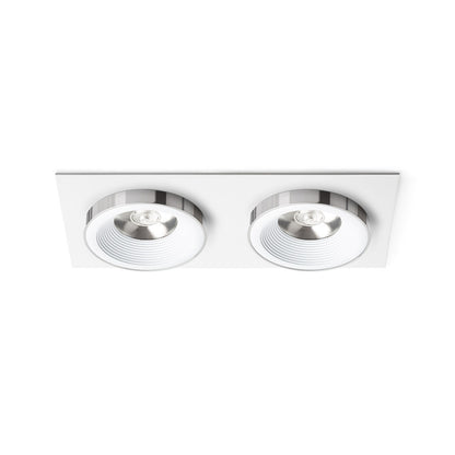 RENDL recessed light SHARM SQ II recessed white chrome 230V LED 2x10W 24° 3000K R14582 1