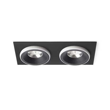 RENDL recessed light SHARM SQ II recessed black/white 230V LED 2x10W 24° 3000K R14585 1