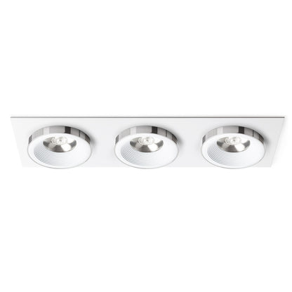 RENDL recessed light SHARM SQ III recessed white chrome 230V LED 3x10W 24° 3000K R14586 1